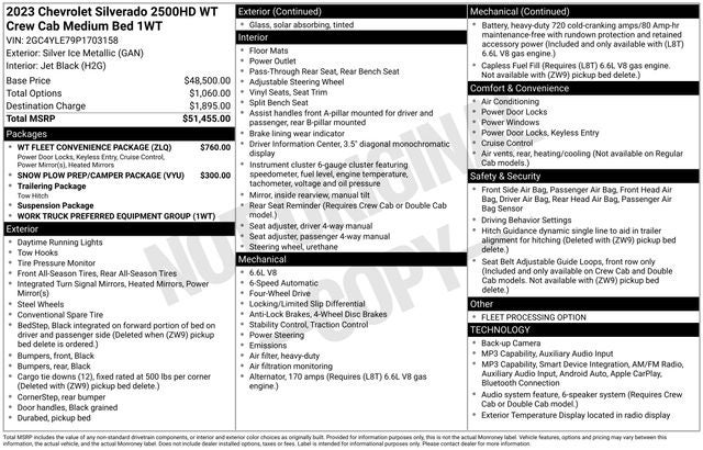 2023 Chevrolet Silverado 2500HD Work Truck