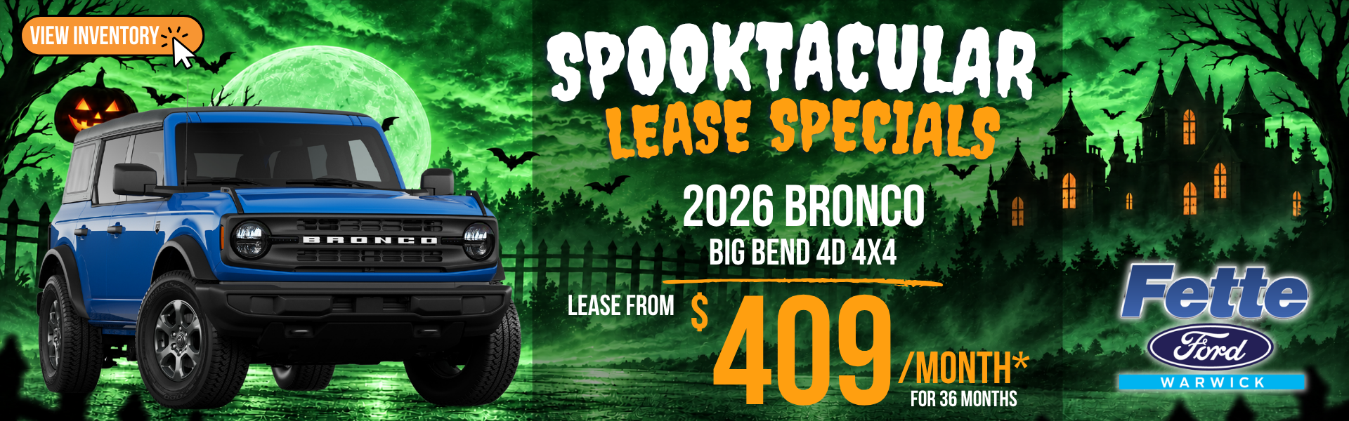 2026 Ford Bronco Big Bend Lease Special - $409 per month for 36 months