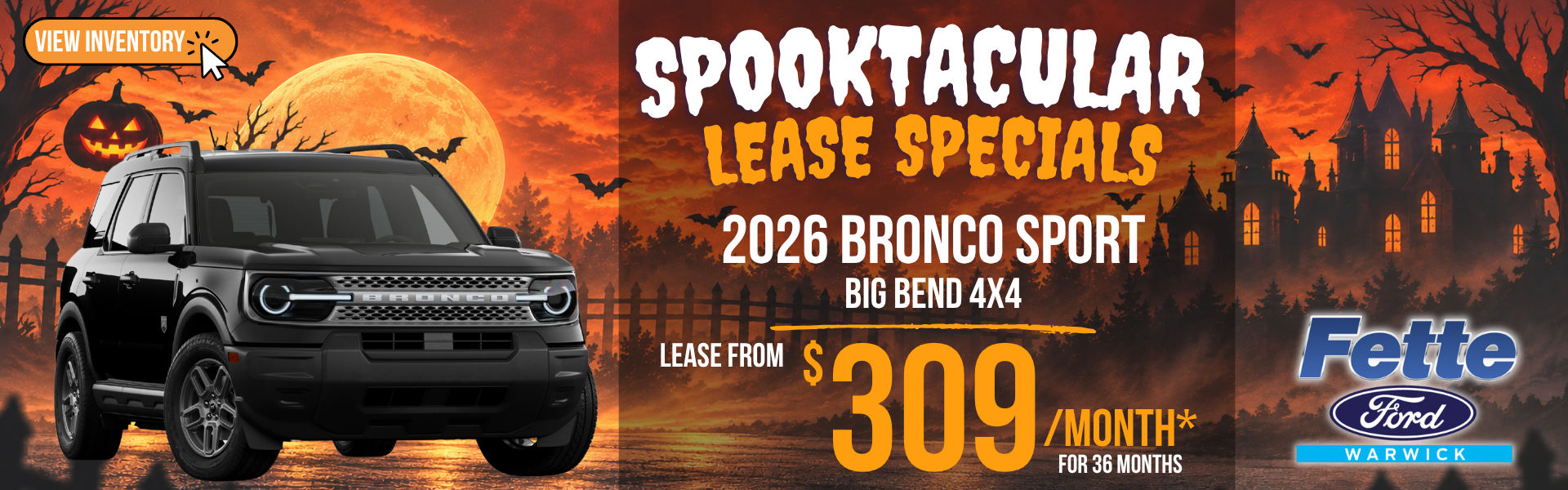 2026 Ford Bronco Sport Big Bend Lease Special - $309 per month for 36 months